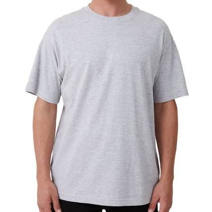 Adult 100% Cotton T-Shirt Unisex Men's Basic Plain Blank Crew Tee Tops Shirts - Grey