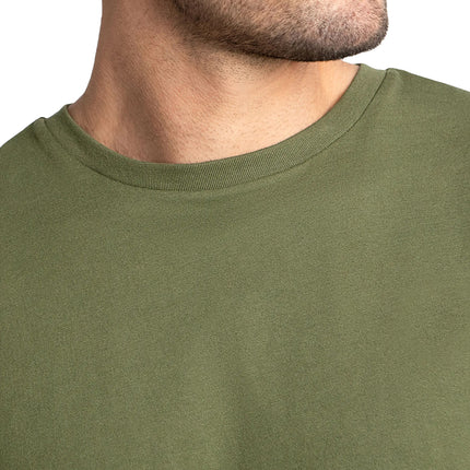 Adult 100% Cotton T-Shirt Unisex Men's Basic Plain Blank Crew Tee Tops Shirts - Green