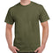 Adult 100% Cotton T-Shirt Unisex Men's Basic Plain Blank Crew Tee Tops Shirts - Olive