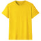 Adult 100% Cotton T-Shirt Unisex Men's Basic Plain Blank Crew Tee Tops Shirts - Yellow