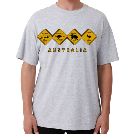 adult-unisex-100-cotton-t-shirt-australia-wildlife-road-sign-souvenir-tee-tops