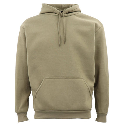 Adult Unisex Men's Basic Plain Hoodie Pullover Sweater Sweatshirt Jumper - Light Olive