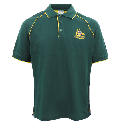 Men's Australian Coat Of Arms Green Polo Shirt