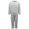 Adults Unisex 100% Flannel 2PCS Set Loungewear Long Pyjamas Sleepwear Nightie - Grey