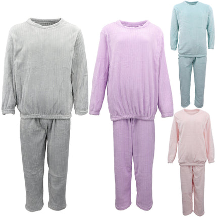 adults-unisex-100-flannel-2pcs-set-loungewear-long-pyjamas-sleepwear-nightie