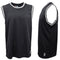 Adults Unisex Men's Plain Basketball Jersey Shirt Singlet Gym Sports Basic Tops - Black