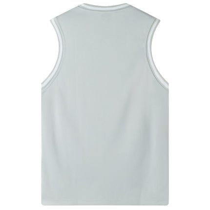 Adults Unisex Men's Plain Basketball Jersey Shirt Singlet Gym Sports Basic Tops - Grey