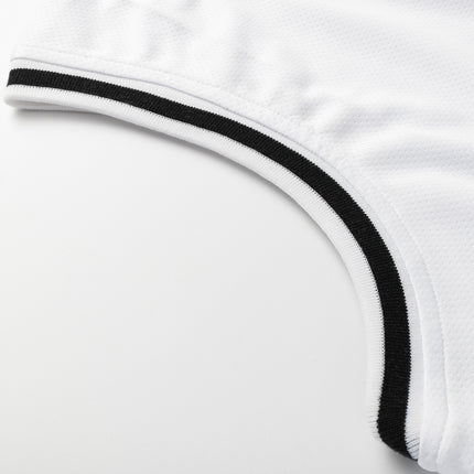 Adults Unisex Men's Plain Basketball Jersey Shirt Singlet Gym Sports Basic Tops - White