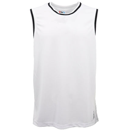 Adults Unisex Men's Plain Basketball Jersey Shirt Singlet Gym Sports Basic Tops - White