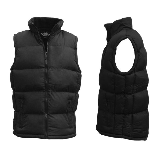 Boys Thick Puffer Sleeveless Down Jacket Kids Puffy Padded Vest Quilted Coat - Black