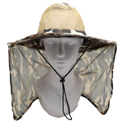 Bucket Flap Boonie Slouch Hat Wide Brim Mesh Crown Neck UV Protect Breathable