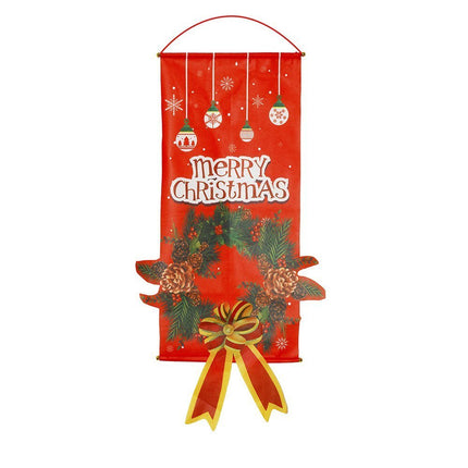 Christmas Hanging Banner Flag Door Window Decor Santa Reindeer Snowman Ornaments - Zmart Australia