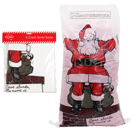 Christmas Large Canvas Hessian Santa Sack Xmas Stocking Reindeer Kids Gift Bag