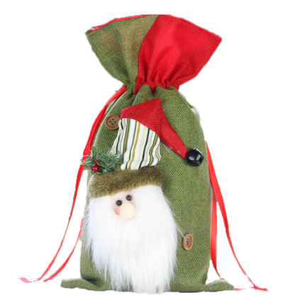 Christmas Sack Santa Reindeer Gift Candy Canvas Stocking Bag Xmas Party Decor - Zmart Australia