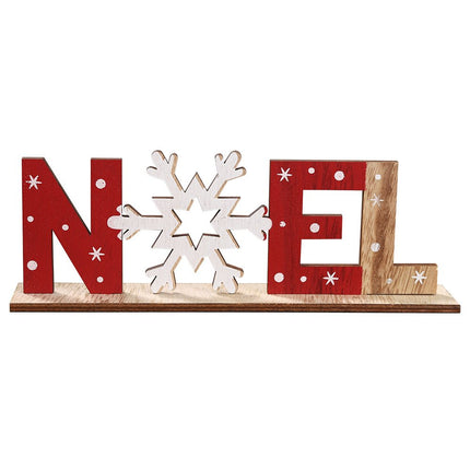 Christmas Wooden Table Stand Sign Plaque Ornament Santa Snowman Party Xmas Decor - Zmart Australia