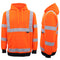 HI VIS Hooded Safety Jumper Hoodie Sweatshirt Tradie Workwear Fleece Jacket Coat - Fluro Orange