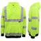 HI VIS Hooded Safety Jumper Hoodie Sweatshirt Tradie Workwear Fleece Jacket Coat - Fluro Yellow