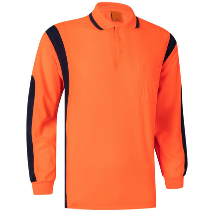 hi-vis-long-sleeve-workwear-polo-shirt-cool-dry-reflective-safety-w-chest-pocket