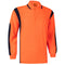 HI VIS Long Sleeve Workwear Polo Shirt Cool Dry Reflective Safety w Chest Pocket - Fluro Orange / Navy