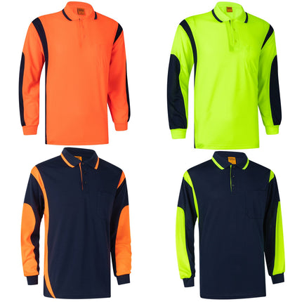 hi-vis-long-sleeve-workwear-polo-shirt-cool-dry-reflective-safety-w-chest-pocket