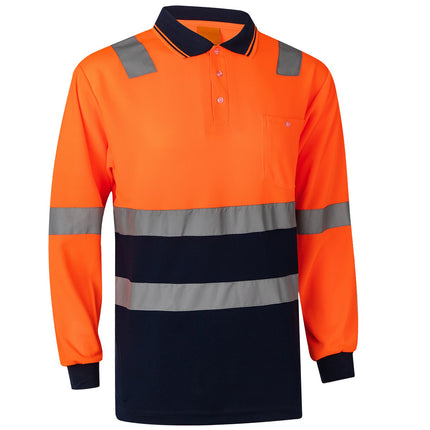 hi-vis-long-sleeve-workwear-shirt-w-reflective-tape-cool-dry-safety-polo-2-tone