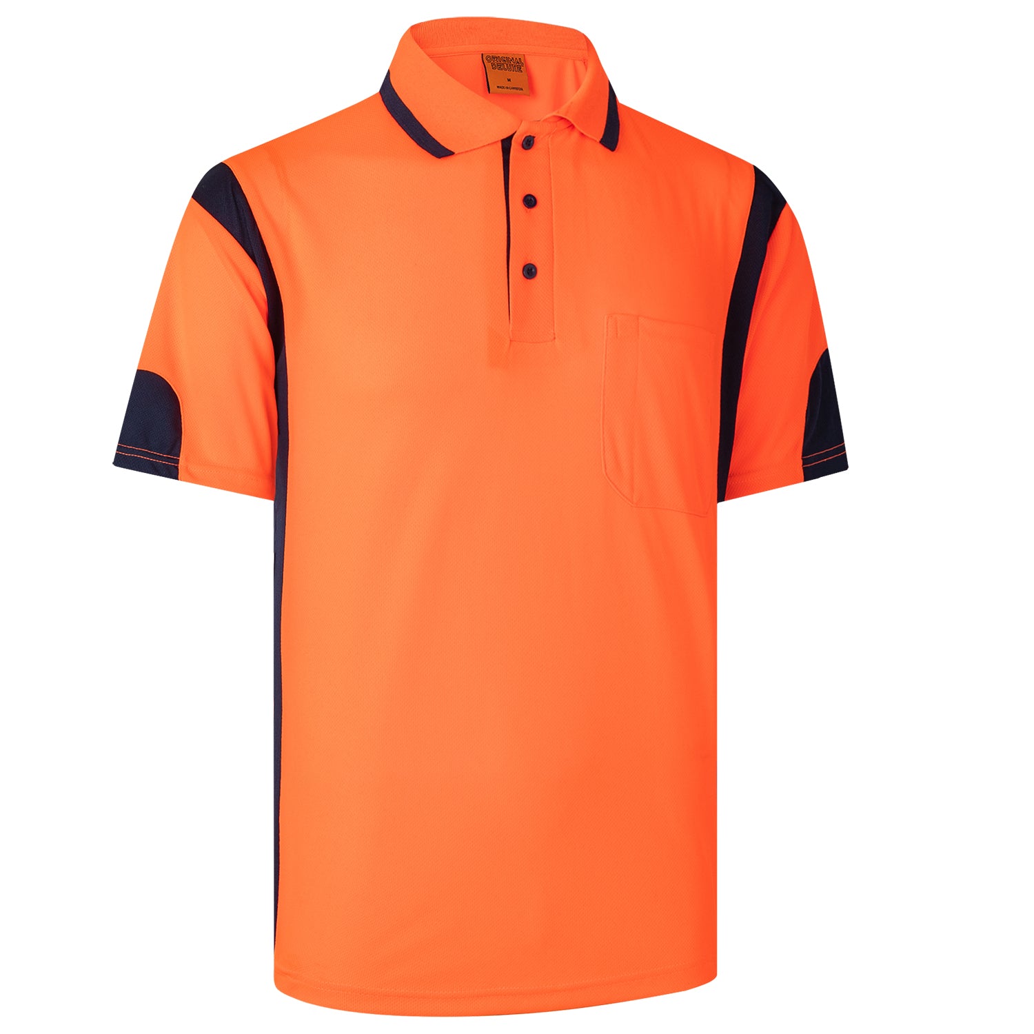 HI VIS Polo Shirts Short Sleeve Work Tops Tee Tradie Safety