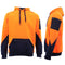 HI VIS Safety Fleece Pullover Hoodies Workwear Kangaroo Arm Pen Pockets Jacket - Orange