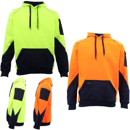 hi-vis-safety-fleece-pullover-hoodies-workwear-kangaroo-arm-pen-pockets-jacket