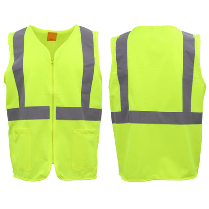 hi-vis-safety-zip-up-vest-workwear-reflective-tape-pocket-day-night-visibility