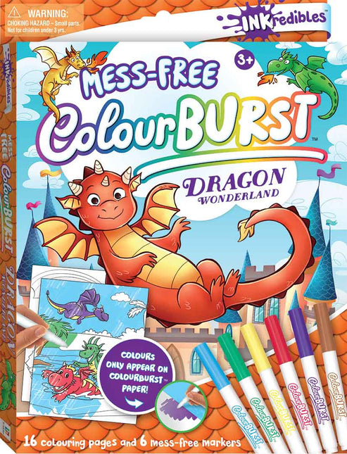 Inkredibles Mess-Free Colour Burst Activity Set Kit 16 Pages w 6 Magic Markers