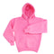 Kids Unisex Basic Pullover Hoodie Jumper School Uniform Plain Casual Sweat Shirt - Light Pink