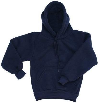 Kids Unisex Basic Pullover Hoodie Jumper School Uniform Plain Casual Sweat Shirt - Navy