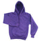 Kids Unisex Basic Pullover Hoodie Jumper School Uniform Plain Casual Sweat Shirt - Purple