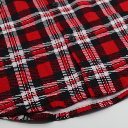 Men's 100% Cotton Flannelette Shirt Long Sleeve Plaid Check Flannel w Pockets - Crimson Knight Plaid