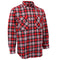 Men's 100% Cotton Flannelette Shirt Long Sleeve Plaid Check Flannel w Pockets - Crimson Knight Plaid