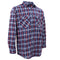 Men's 100% Cotton Flannelette Shirt Long Sleeve Plaid Check Flannel w Pockets - Patriot Blue Plaid