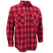 Men's 100% Cotton Flannelette Shirt Long Sleeve Plaid Check Flannel w Pockets - Scarlet Ember Plaid