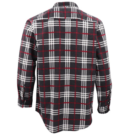 Men's 100% Cotton Flannelette Shirt Long Sleeve Plaid Check Flannel w Pockets - Shadow Glen Plaid