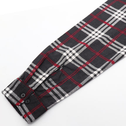 Men's 100% Cotton Flannelette Shirt Long Sleeve Plaid Check Flannel w Pockets - Shadow Glen Plaid