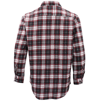 Men's 100% Cotton Flannelette Shirt Long Sleeve Plaid Check Flannel w Pockets - Vintage Ash Plaid