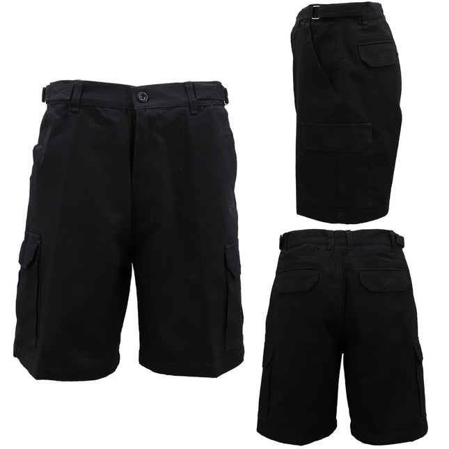 mens-100-heavy-duty-cotton-drill-cargo-work-shorts-6-pockets-tradies-workwear
