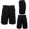 Men's 100% Heavy Duty Cotton Drill Cargo Work Shorts 6 Pockets Tradies Workwear - Black
