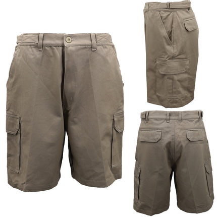 mens-100-heavy-duty-cotton-drill-cargo-work-shorts-6-pockets-tradies-workwear