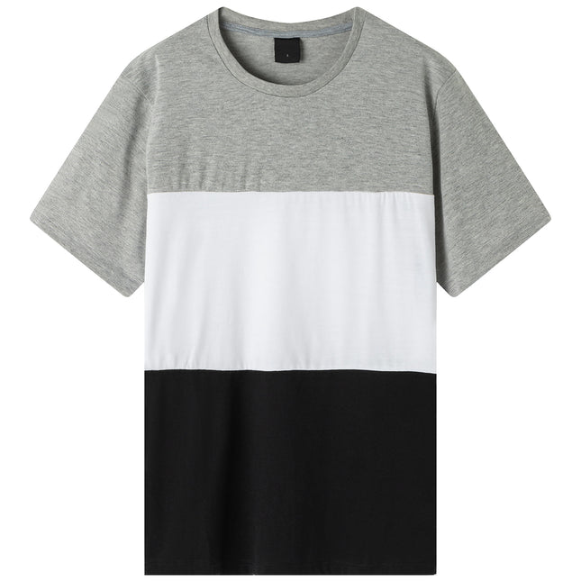 men's-adult-unisex-drop-shoulder-colorblock-t-shirt-top-cascual-plain-basic-tee