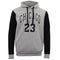 Men's Fleece Pullover Hoodie Jacket Chicago Bulls 23 Michael Jordan Sweat Shirt - Light Grey