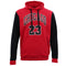 Men's Fleece Pullover Hoodie Jacket Chicago Bulls 23 Michael Jordan Sweat Shirt - Red