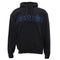 Oversized Black Hoodie with Blue Australia Chenille Embroidery – Fleece Pullover Sweatshirt