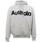 Grey Hoodie w Black Australia Chenille Embroidery For Men - Fleece Pullover Sweatshirt