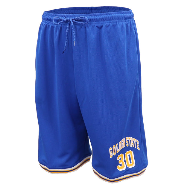 Men's Basketball Sports Shorts Gym Jogging Swim Board Boxing Sweat Casual Pants - Blue - Golden State 30