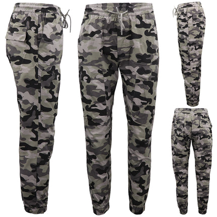 men's-cotton-drill-cargo-pants-camouflage-camo-cuffed-hem-sweat-track-trousers